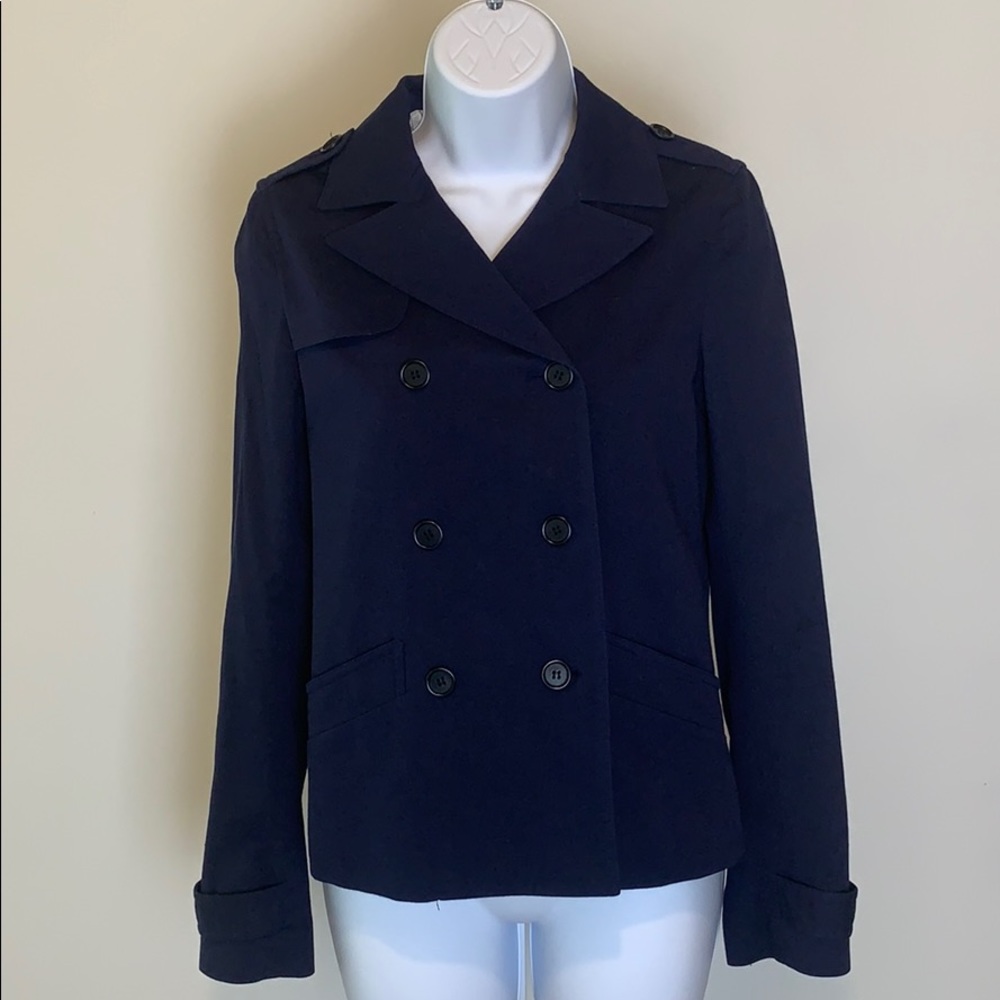 THEORY Double Breasted Navy Blazer